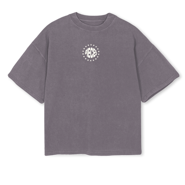 PIGGREYTOPOFFWHITE Pigment Grey Oversized Boxy Tee.