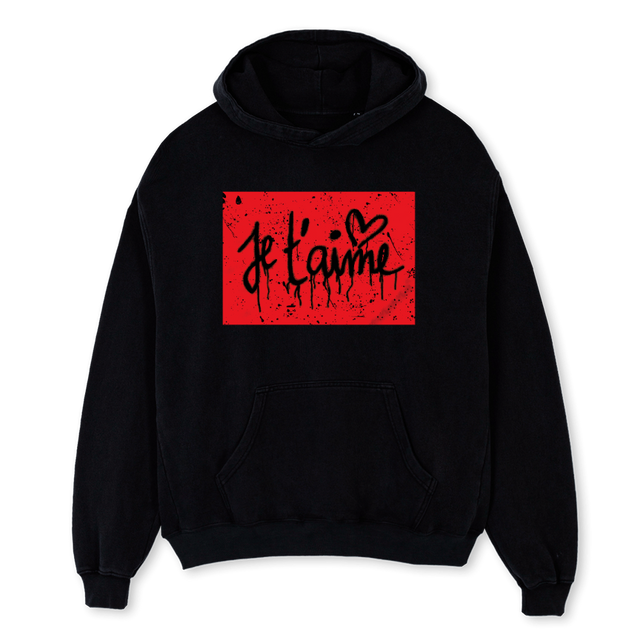 HOODIEJT Black Oversized Hoodie.