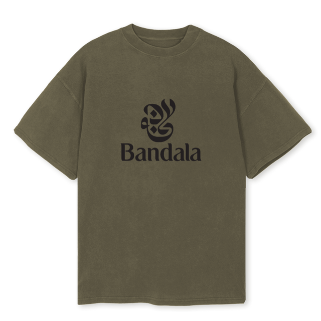 EMIRATES OIL Vintage Olive Oversized Tee.