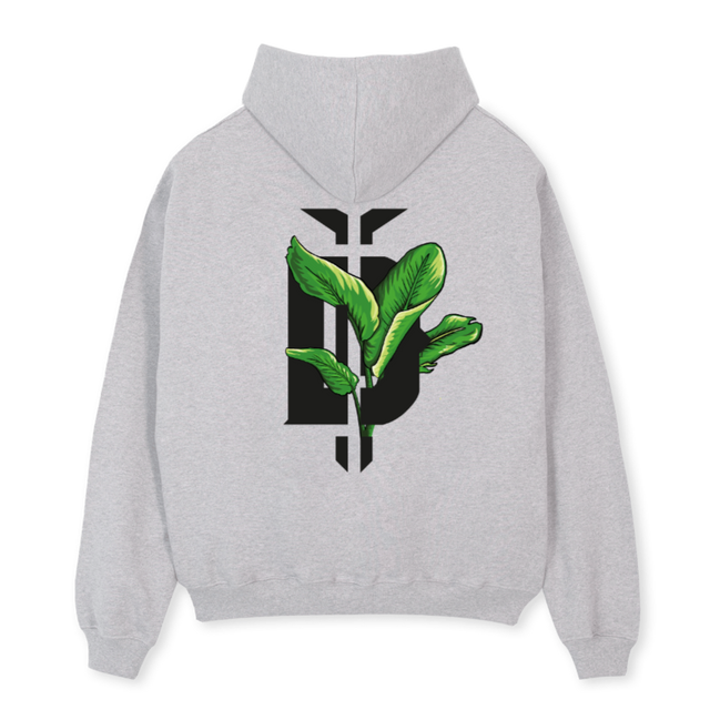 DIANSTIAPLANTAVERDE Light Grey Marl Oversized Hoodie.