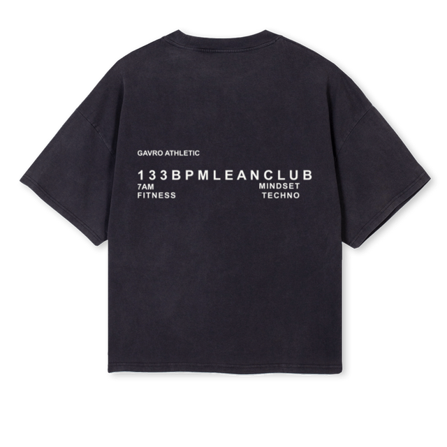 CRNA KRATKA Vintage Black Oversized Boxy Tee.