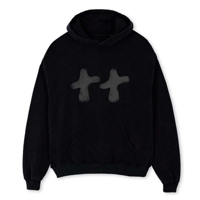 HOODIESIG Black Oversized Hoodie.