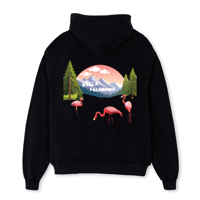 AYCLOUDS Black Oversized Hoodie.