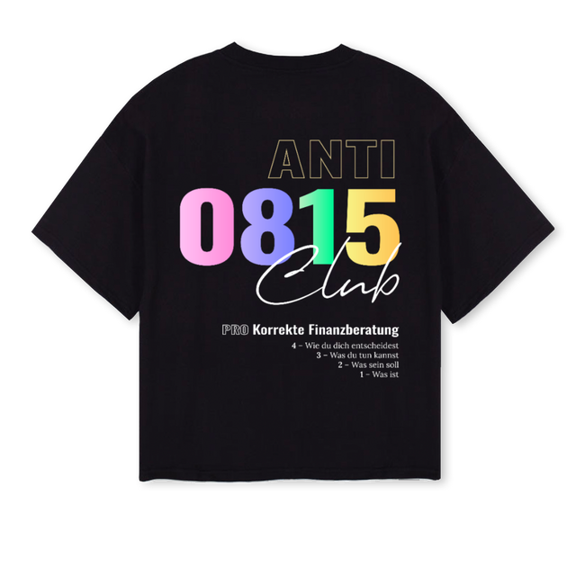 NAFZCLUBBLK Black Oversized Boxy Tee.