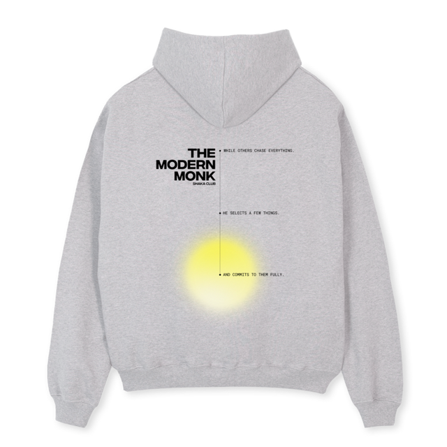 JAUNE Light Grey Marl Oversized Hoodie.