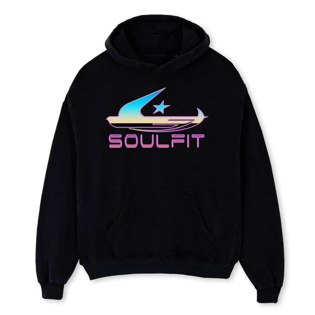 SOULHOOD Black Oversized Hoodie.