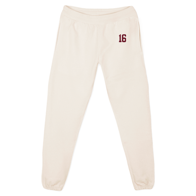 MOTOIVY Vintage White Relaxed Sweatpants.
