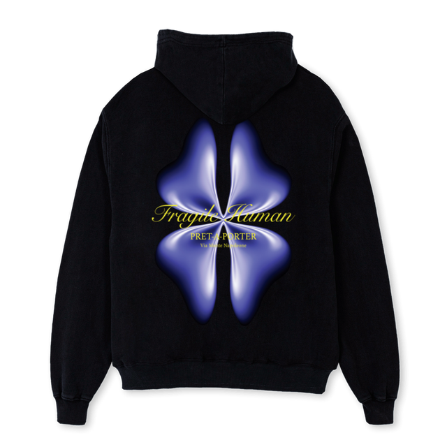 BUTRF  Black Oversized Hoodie.