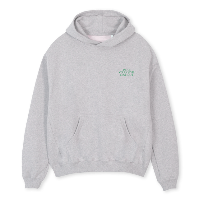 FRGL D HD Light Grey Marl Oversized Hoodie.