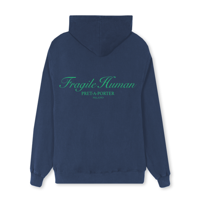 LOGOG  Navy Blue Regular Hoodie.
