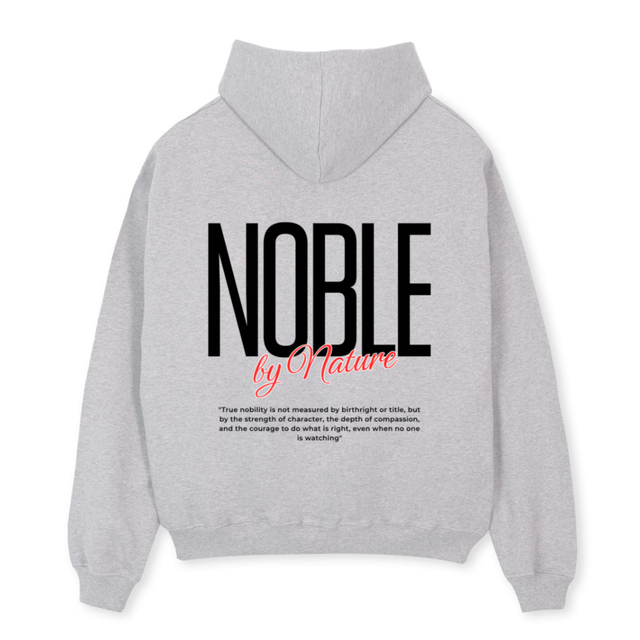 GREYNOBLE Light Grey Marl Oversized Hoodie.