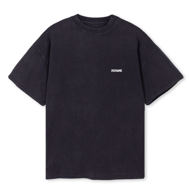 SINCRONIA Vintage Black Oversized Tee.