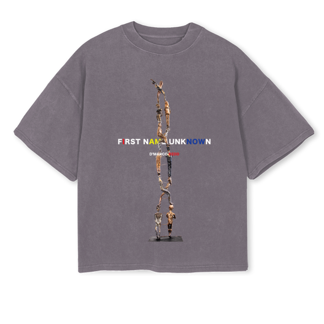FNUDMARCO Pigment Grey Oversized Boxy Tee.