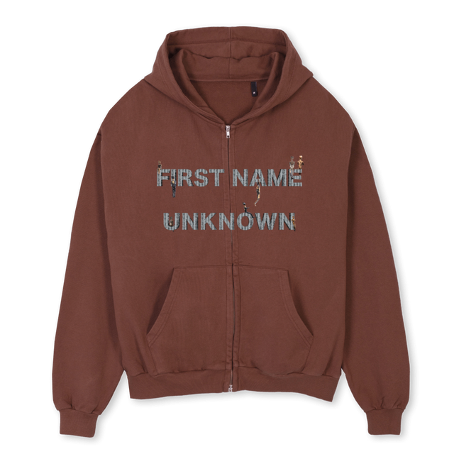 FNUDMARCOIV Vintage Brown Oversized Zipped Hoodie.