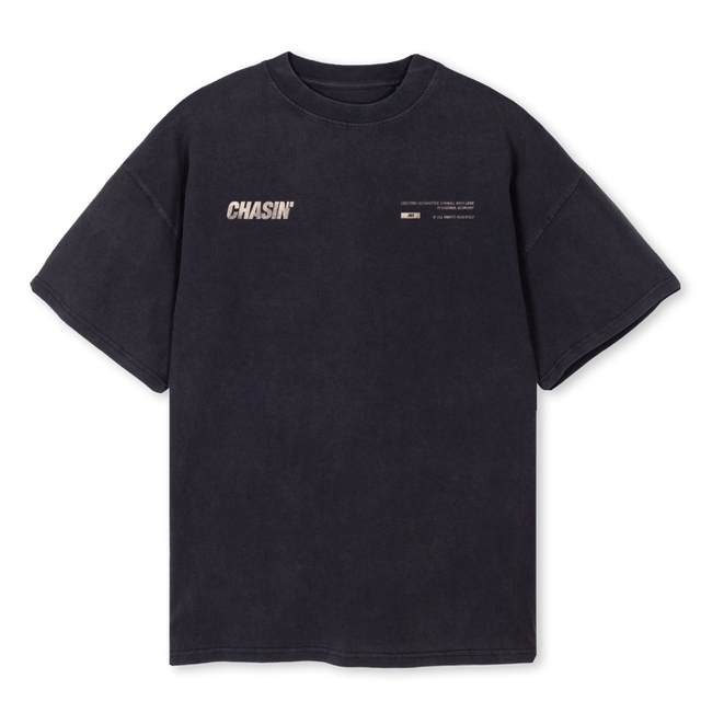 CHASINOVERSIZEDONE Vintage Black Oversized Tee.