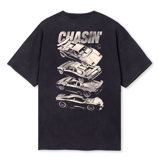 CHASINOVERSIZEDONE Vintage Black Oversized Tee.