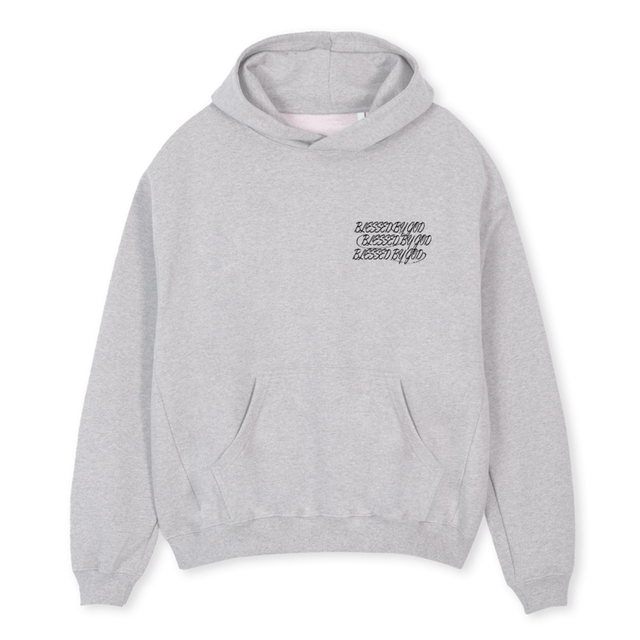 BYGHOODIE Light Grey Marl Oversized Hoodie.