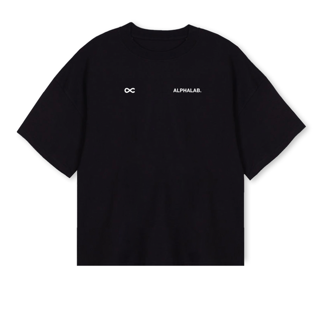 ATHLETESCLUBSSHIRT Black Oversized Boxy Tee.