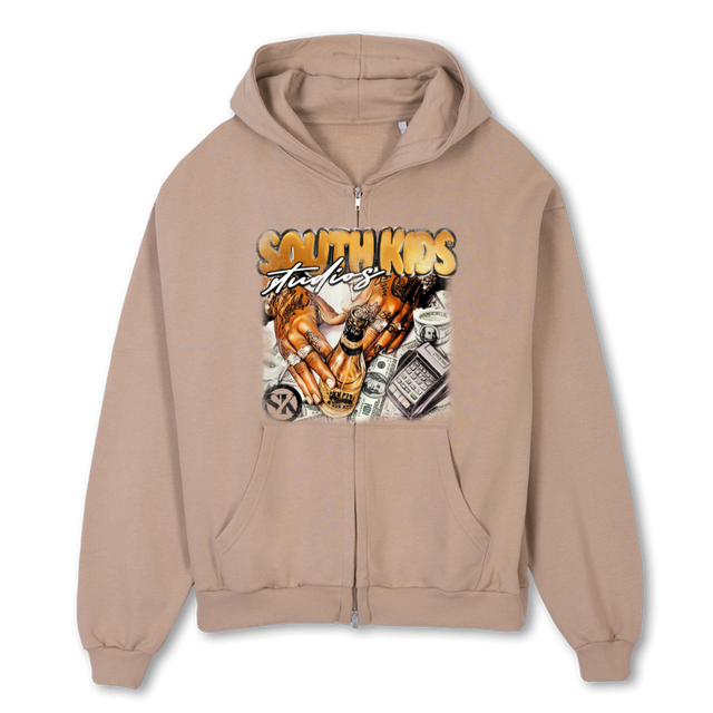 MMGAZIP Croissant Oversized Zipped Hoodie.