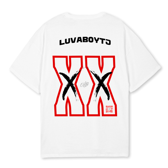 SLEEVEDXXWHITETJ White Oversized Tee.