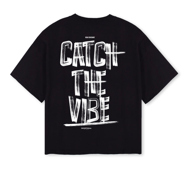 KAYGBLKCTV Black Oversized Boxy Tee.
