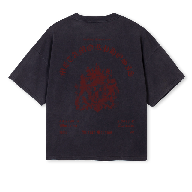 NUANCEEMBLEM Vintage Black Oversized Boxy Tee.