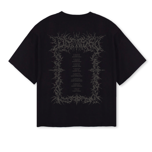NUANCEASIATOUR Black Oversized Boxy Tee.
