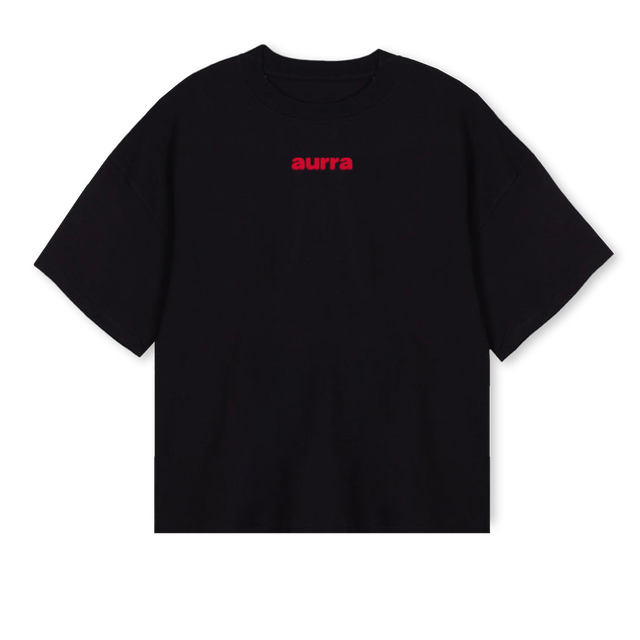 WET FUEL Black Oversized Boxy Tee.