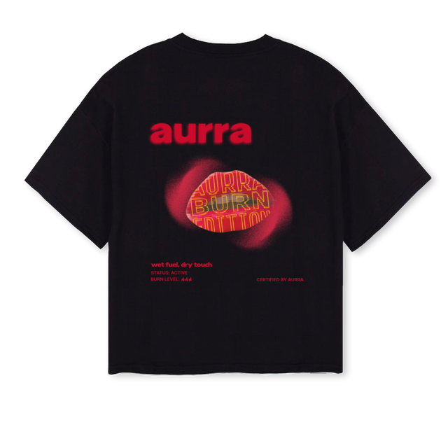 WET FUEL Black Oversized Boxy Tee.