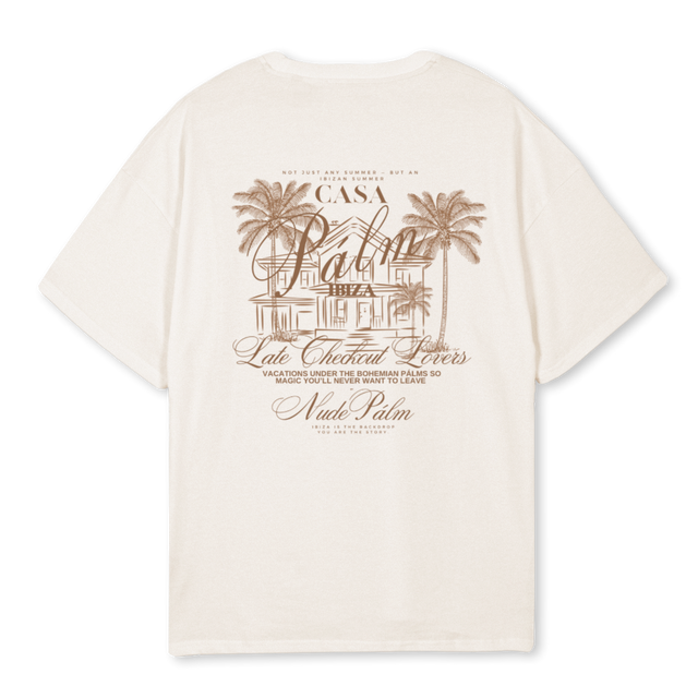 CASAPALMNUDEFONT Vintage White Oversized Tee.