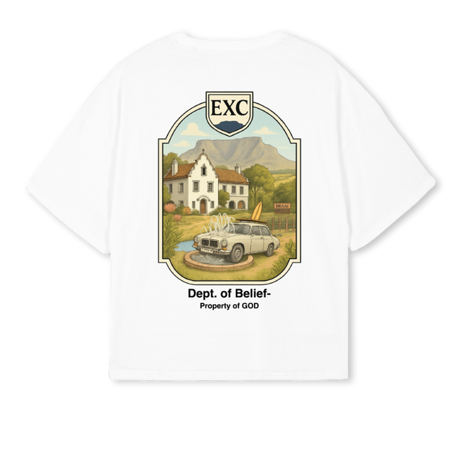 EXCWTCP White Oversized Boxy Tee.