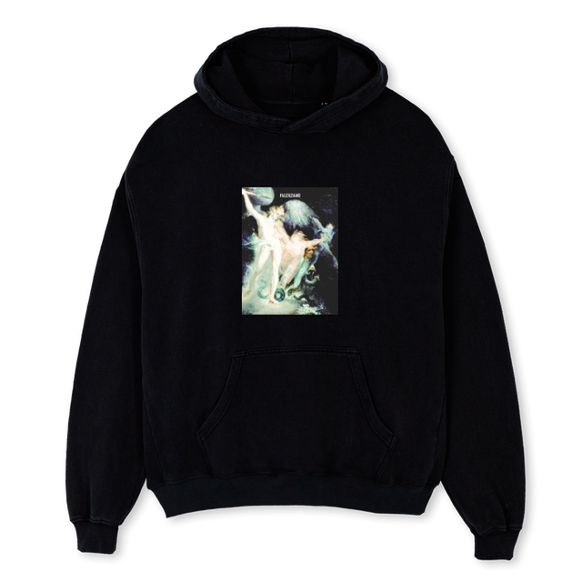 ARCHANGEL MICHEAL FZ Black Oversized Hoodie.