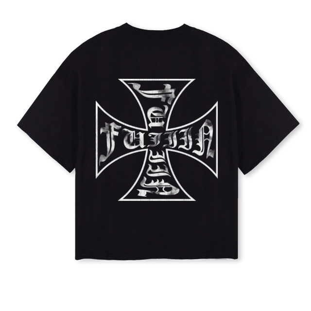 CROSSBLK Black Oversized Boxy Tee.