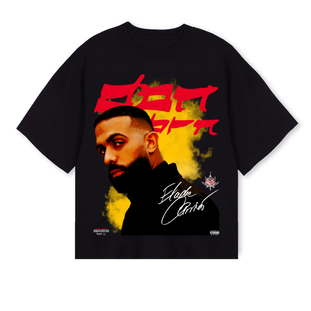 KBRN Black Oversized Boxy Tee.