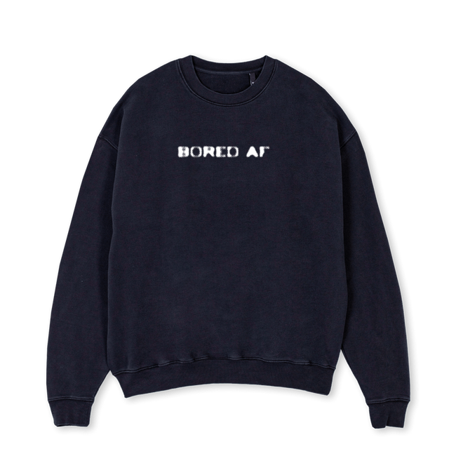 SWTSHRT Vintage Black Oversized Crewneck Sweater.