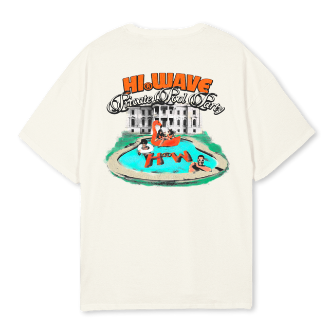 POOLPARTY Cream Oversized Tee.