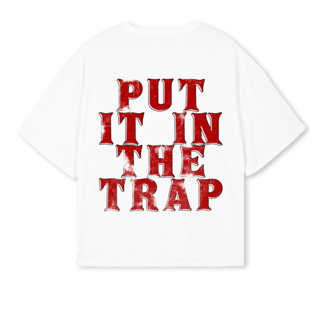 TRAP White Oversized Boxy Tee.