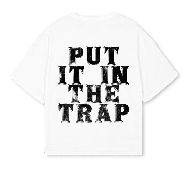 TRAPP White Oversized Boxy Tee.
