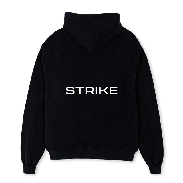 SC Black Oversized Zipped Hoodie.