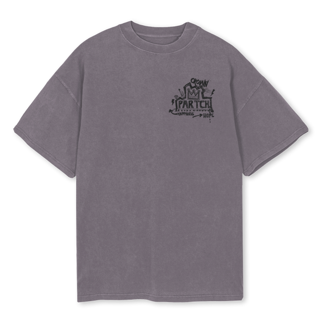 CROWNOVTGRPG Pigment Grey Oversized Tee.
