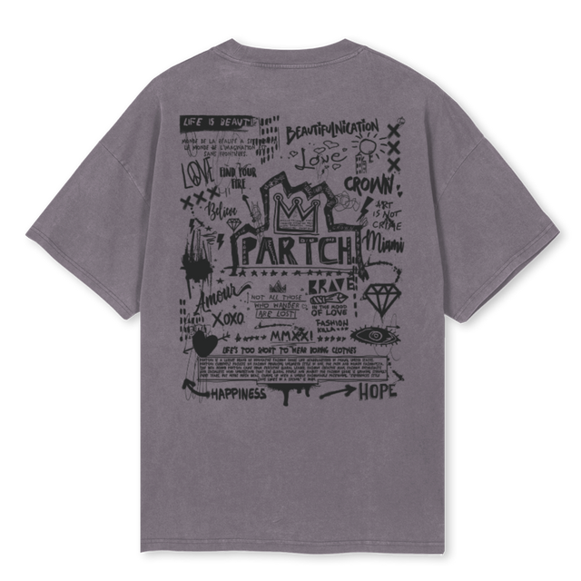CROWNOVTGRPG Pigment Grey Oversized Tee.