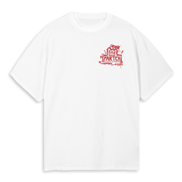 CROWNOVTWHT White Oversized Tee.