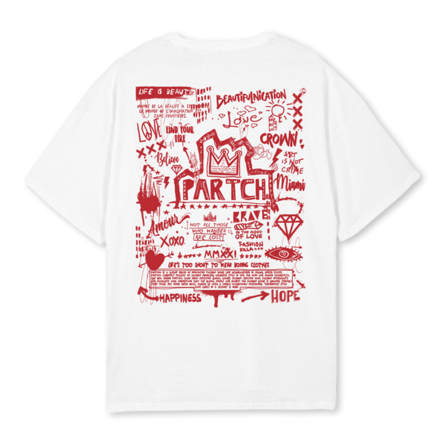 CROWNOVTWHT White Oversized Tee.
