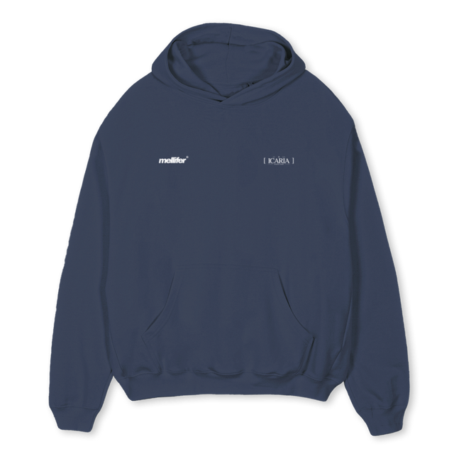 ICARIATRESB Navy Blue Oversized Hoodie.