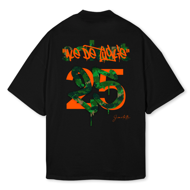 VARTALLIXALEDETUGLIE Black Oversized Mock Neck Tee.