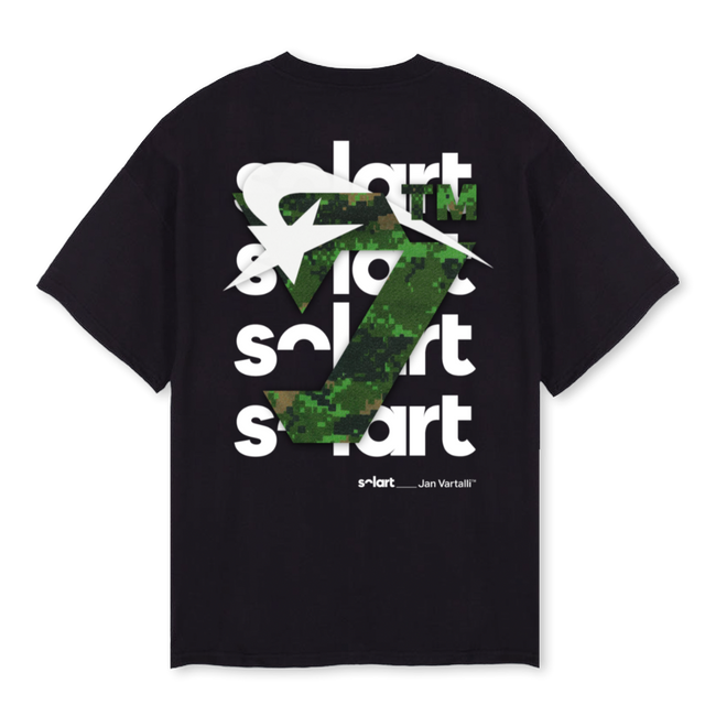 VARTALLISTARXSOLART Black Oversized Tee.