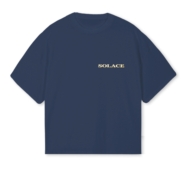 SOLACEROYALNAVY Navy Blue Oversized Boxy Tee.