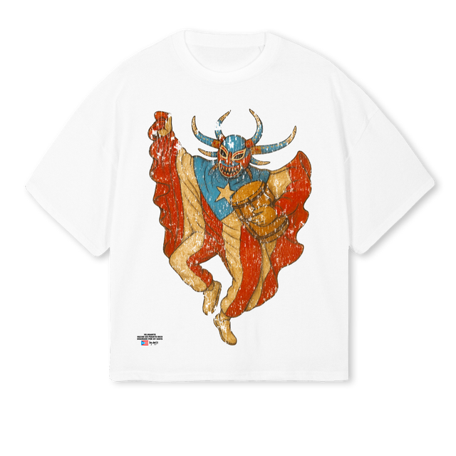 VEJIGANTE White Oversized Boxy Tee.