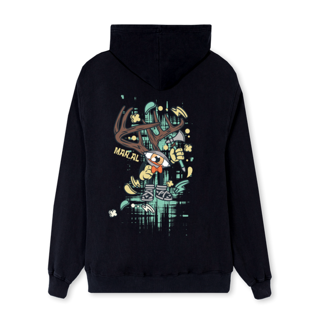 SANBIASE Black Regular Hoodie.