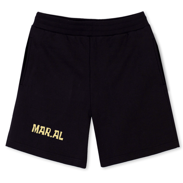 FIUME Black Relaxed Sweatshorts.